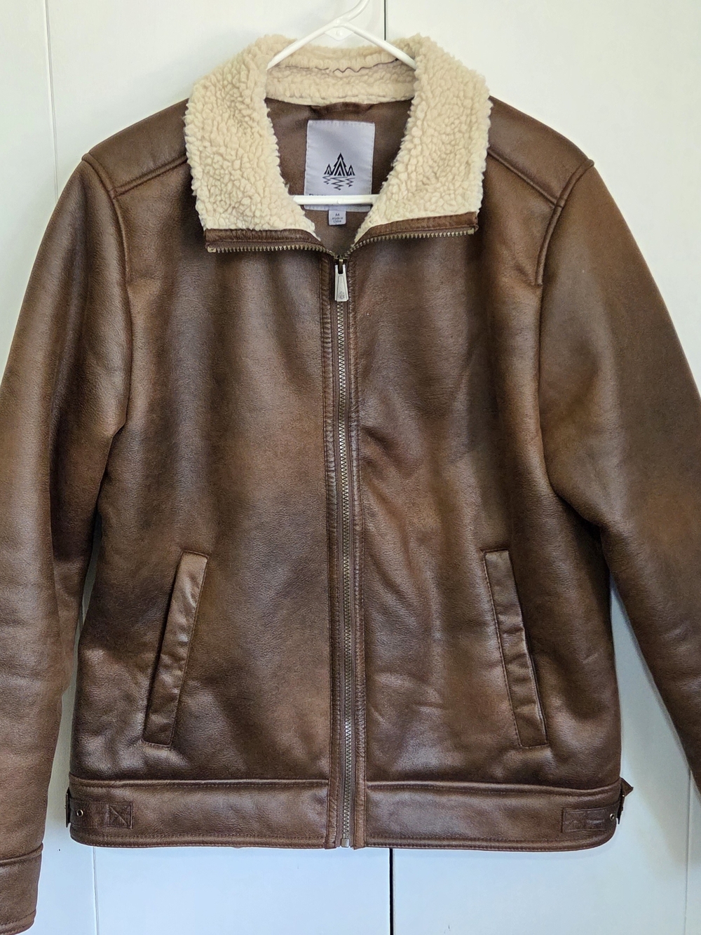 Rainforest Brown Sherling Lined Aviator Bomber Jacket